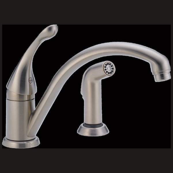 Delta Collins Single Handle Kitchen Faucet with Spray 441SSDST Zoro